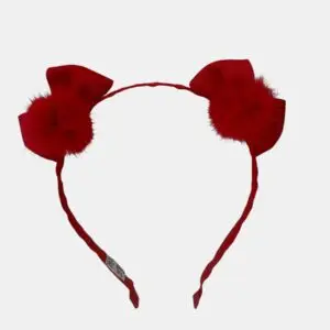 TIARA POM POM LAÇO DUPLO