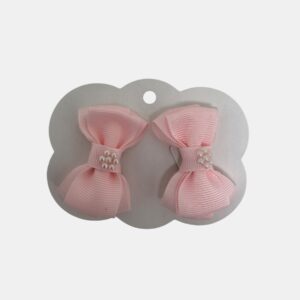 PAR DE LAÇO SIMPLES COM 3 PÉROLAS