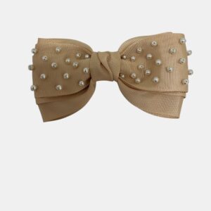 LAÇO BEGE COM PÉROLA