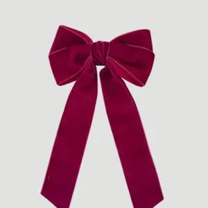 LAÇO LISO CHARME DE VELUDO PONTA DUPLA PINK