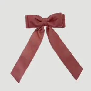 LAÇO LISO DE VELUDO PONTA ROSA ENVELHECIDO